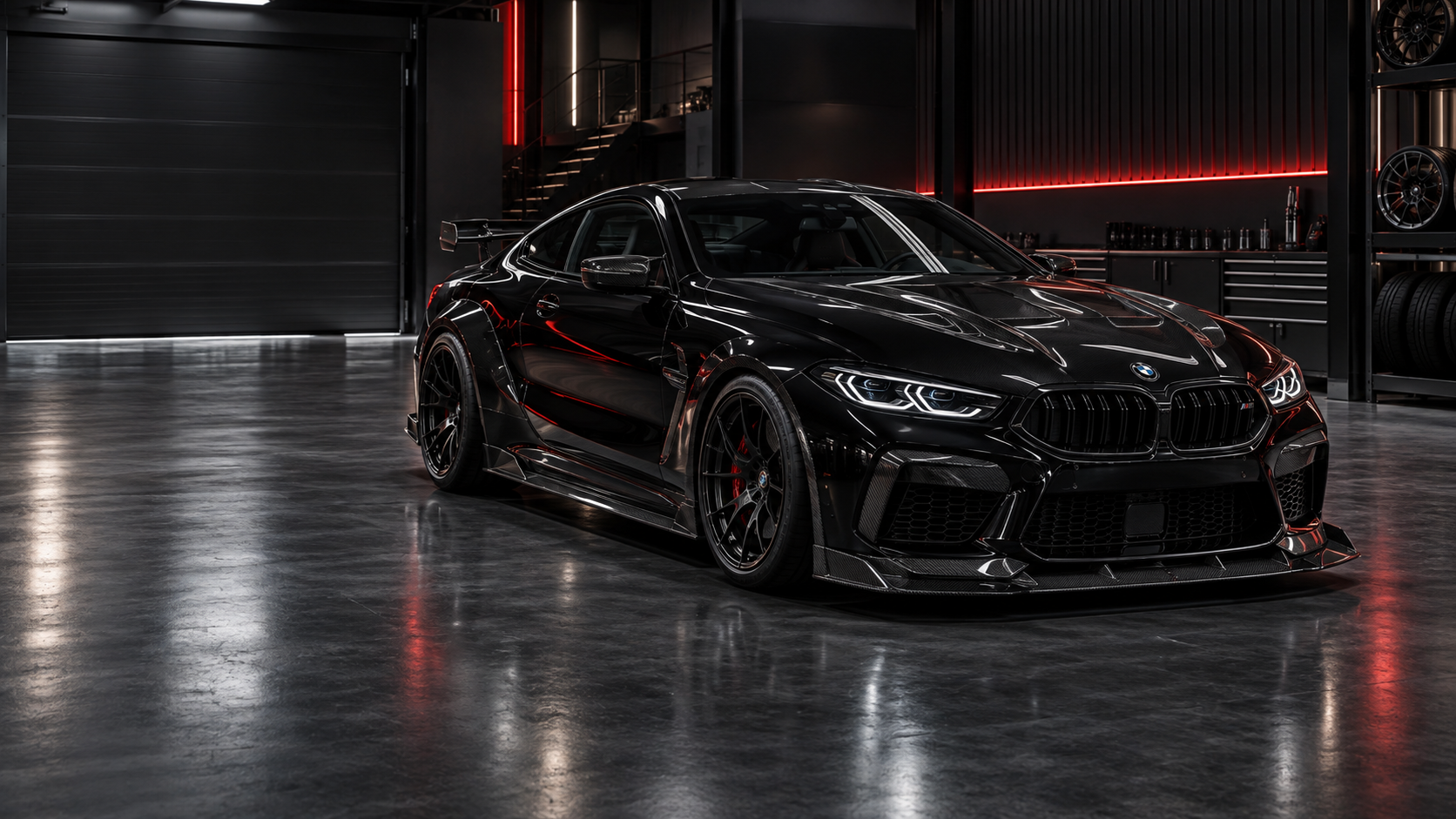 Black BMW M8 CARZONE exterior build